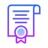 Certification icon in Gradient style